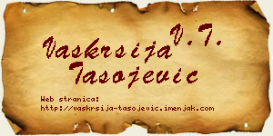 Vaskrsija Tasojević vizit kartica